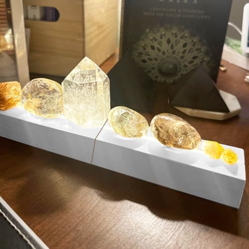 LED Light Display Pedestal 43 Inch Warm Rectangle Base Wooden Stand for Acrylic and Glass USB Switch Night Light 2 PCS