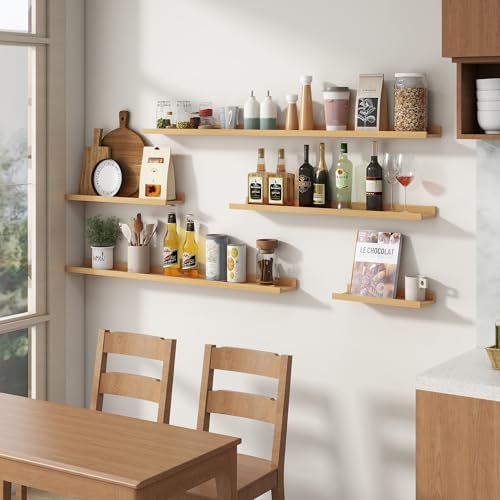 FLYJOE 4-Tier Floating Shelf Set for Wall
