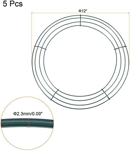 MECCANIXITY 12 Inch Green Wreath Frame 5 Pack