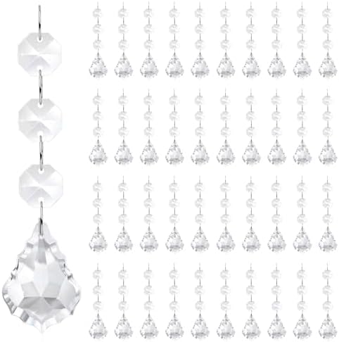 Crystal Christmas Ornaments - 30 Pcs Hanging Angel Crystals for Tree Decorations