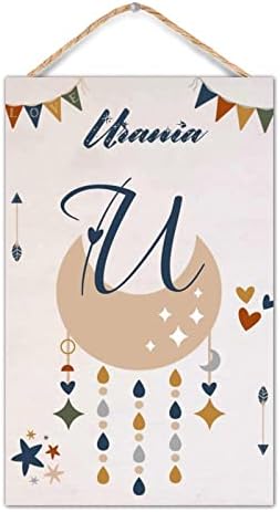 Custom Wood Last Name Sign Wooden Wedding Gift Initial Letter Monogram Decor