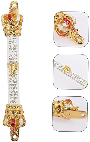 Cabilock Metal Mezuzah Door Crown Jewish Decor