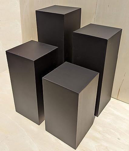 Generic 25 x 12 x 12 Matte Black Display Pedestal Stand