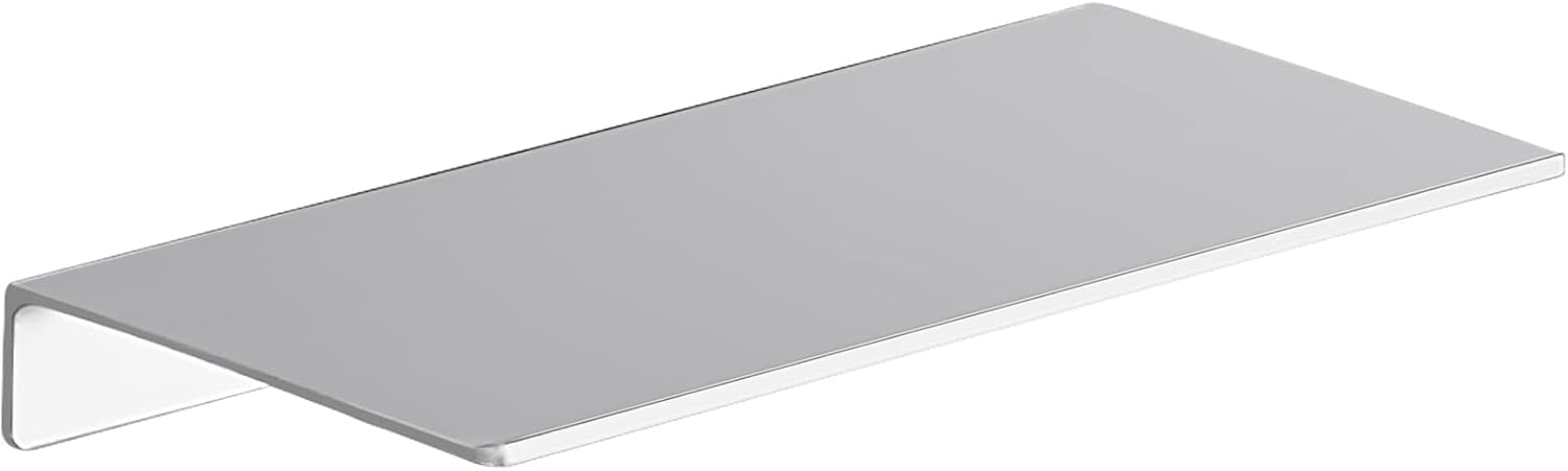 Danpoo Matte Silver Floating Metal Shelf for Wall Storage