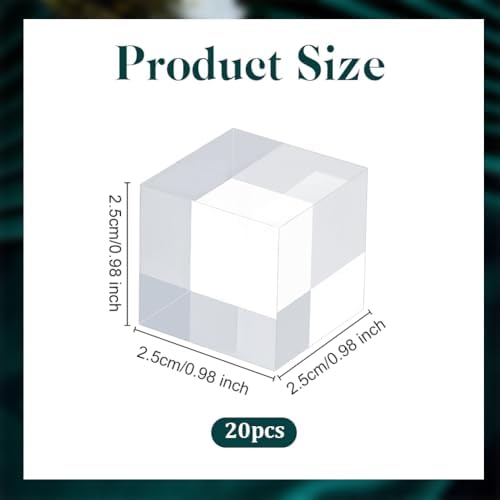 OLYCRAFT 20Pcs Clear Acrylic Display Pedestals