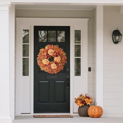 28 Inch Large Fall Wreath for Front Door Porch Window