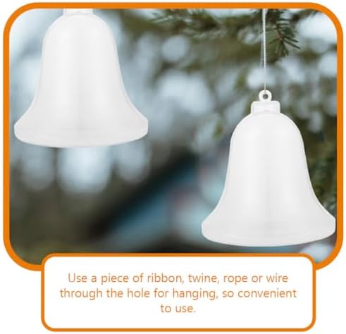 12pcs Clear Fillable Bell Ornaments for Christmas Tree Decorations and Holiday Parties