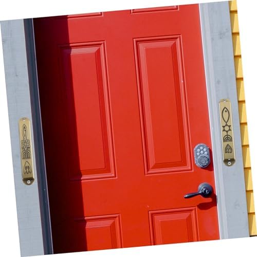 2pcs Jewish Blessing Door Post Decoration Mezuzah Cover Religious Craft