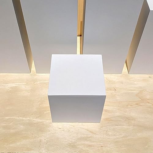 14 Inch x 14 Inch x 14 Inch Matte White Display Cube Stand