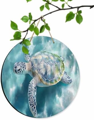 10 Inch Ocean Turtle Door Wreath Welcome Sign