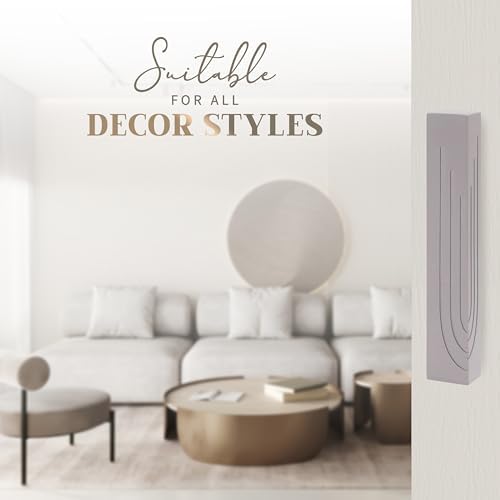 Suri Modern Concrete Mezuzah with Scroll and Gift Box - Gray 4 Inch and 6 Inch Sizes