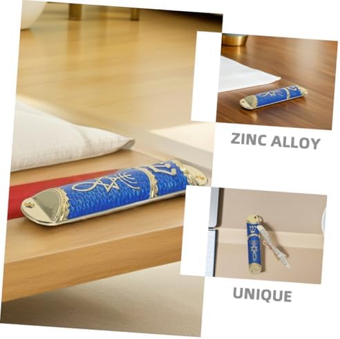 3 Sets Mezuzah Case with Scroll - Traditional Metal Jewish Home Blessing Decor