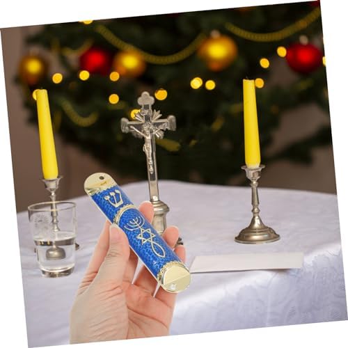 Cabilock Metal Mezuzah with Scroll Antique Zinc Alloy Religious Decoration for Jewish Home Decor