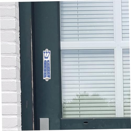 HOOTNEE 2pc Jewish Mezuzah Decor Door Blessing Case Wall Art