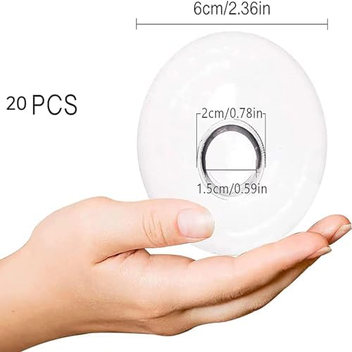 Wioilyoy 20PCS Clear Decorative Balls - Refillable 236 Inch Silver Wire