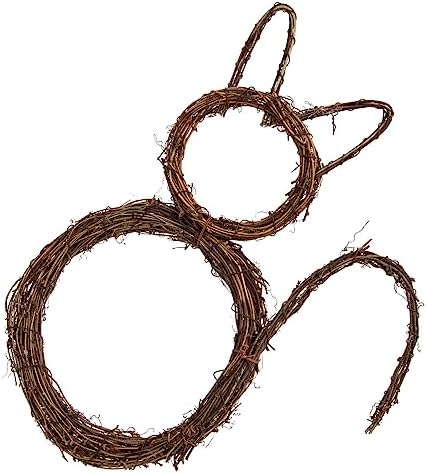 SOLUSTRE Halloween Cat Wreath Garland Pendant for Door and Wall Decor