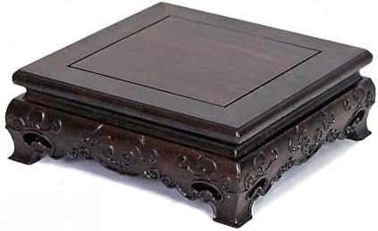 GOLDYWENDY Wooden Black Pedestal Display Stand for Statues Crafts Ornament Show Riser