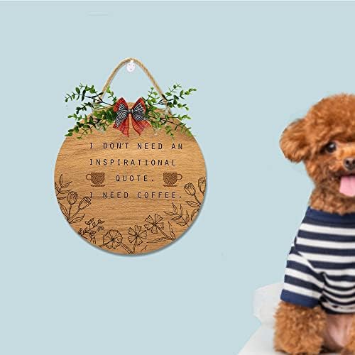 Imahoocool Coffee Christmas Wreath Front Door Decor