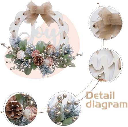 Idyllic 16 Inch White Wooden Welcome Wreath