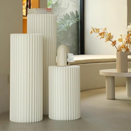 Foldable Cardboard Cylinder Display Pedestals