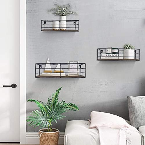 CRUGLA Floating Shelves Wall Mounted Set of 3