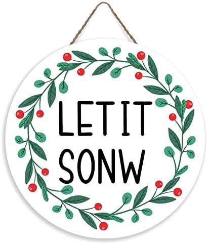 Mutilovely Christmas Welcome Sign for Front Door Decor
