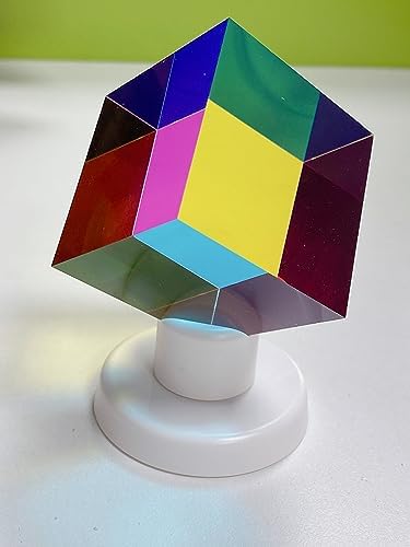 Rotating 360 CMY Cube Display Stand Stylish and Safe