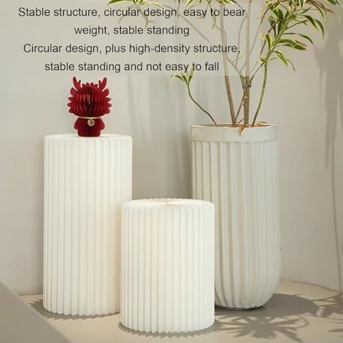 Foldable Cardboard Cylinder Display Pedestals