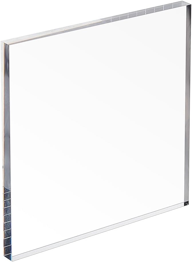 AHANDMAKER Clear Acrylic Display Stand 5x5 Inch Cube