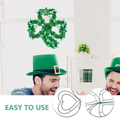 IMIKEYA 2pcs Metal Wire Wreath Frame for St Patricks Day