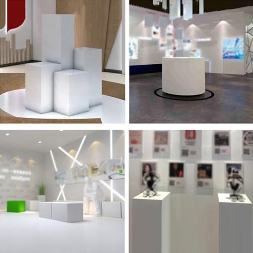 Black Square Display Pedestal Stand 157x157x315IN