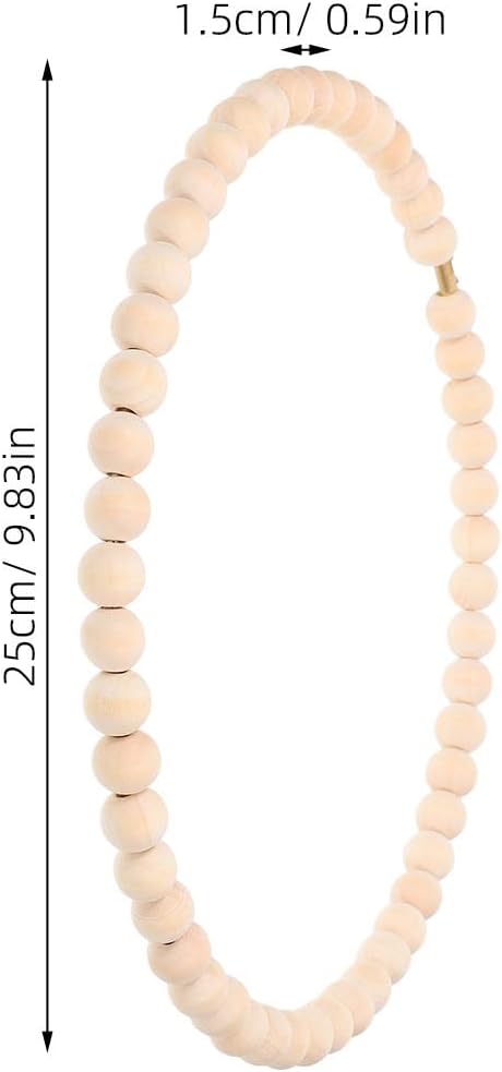 DIY Wood Beaded Wreath 25cm Farmhouse Decor