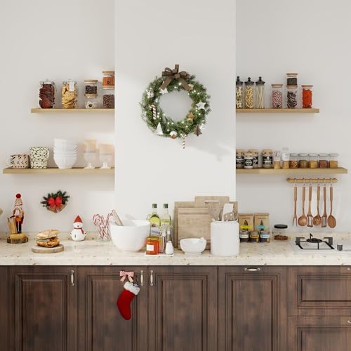 Fun Memories Set of 2 Rustic Floating Wall Shelves
