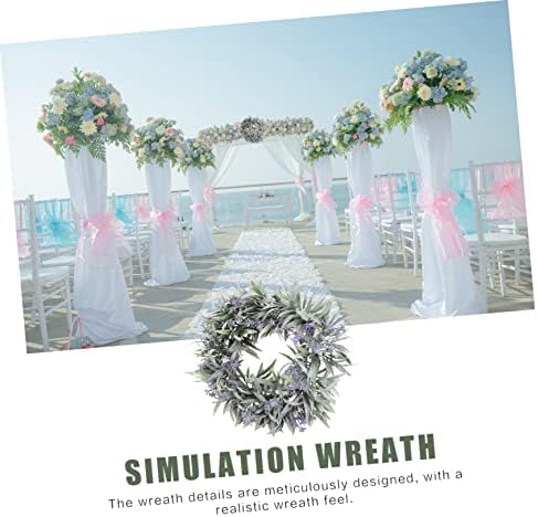 1pc Artificial Lavender Wreath Door Decor
