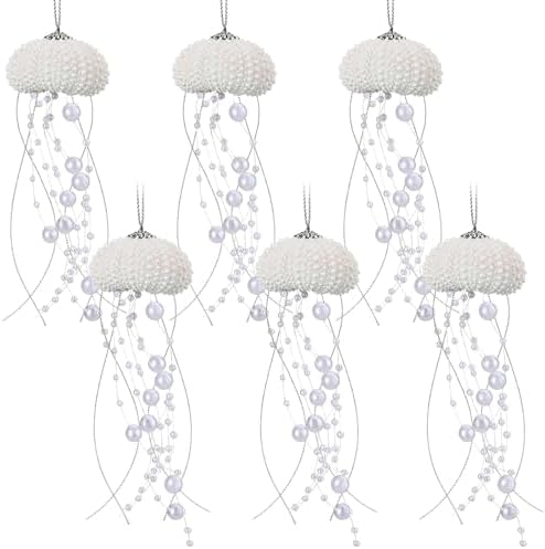 6 Pcs Sea Urchin Jellyfish Christmas Ornament Decor