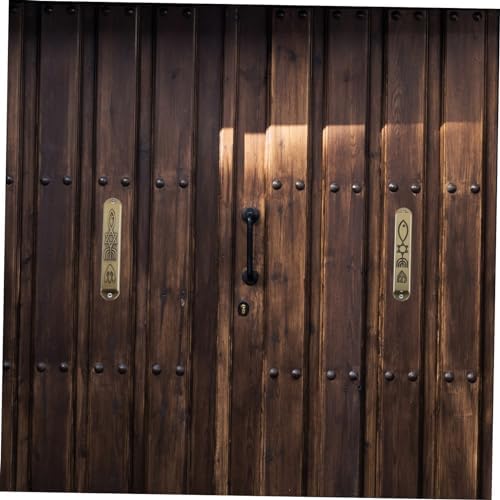 2pcs Retro Metal Mezuzah Decor Door Plaque