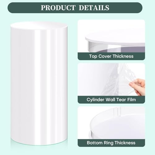 White Cylinder Display Stand - 5PCS for Parties and Events