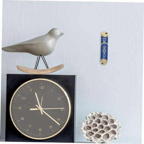 Metal Mezuzah Case with Door Scroll and Bible for Home Decor