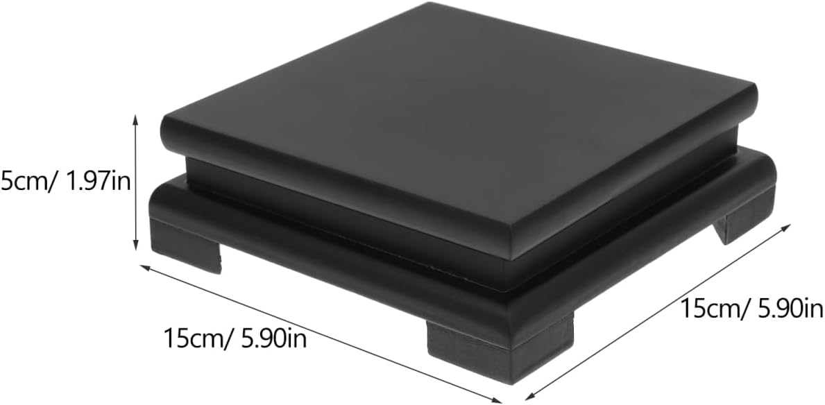 Cabilock 2 Pcs Square Wood Display Stand for Vases and Decor