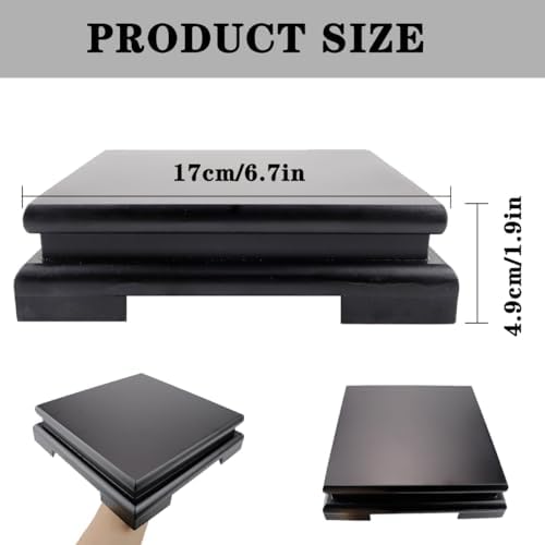 LNQ LUNIQI Square Wooden Display Stand for Vase and Plant