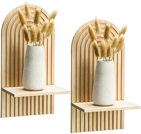 Tatuo 2 Piece Boho Floating Wall Shelf Decor