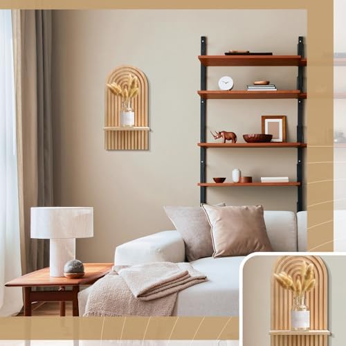 Tatuo 2 Piece Boho Floating Wall Shelf Decor