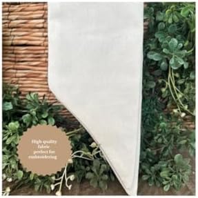 White Linen Wreath Sash for Front Door 56 x 45