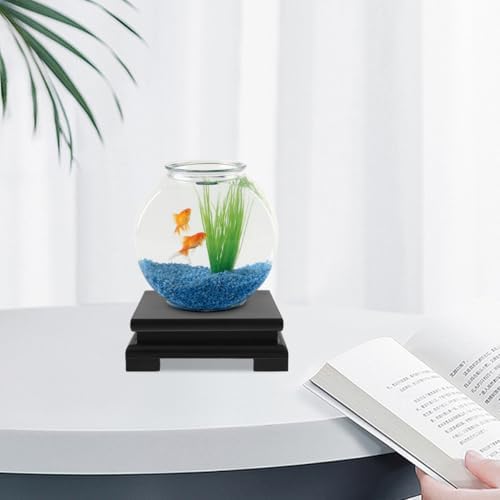 Cabilock 2 Pcs Square Wood Display Stand for Vases and Decor