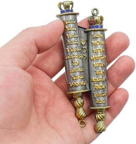 MrMrKura Gold Metal Mezuzah with 2 Scrolls