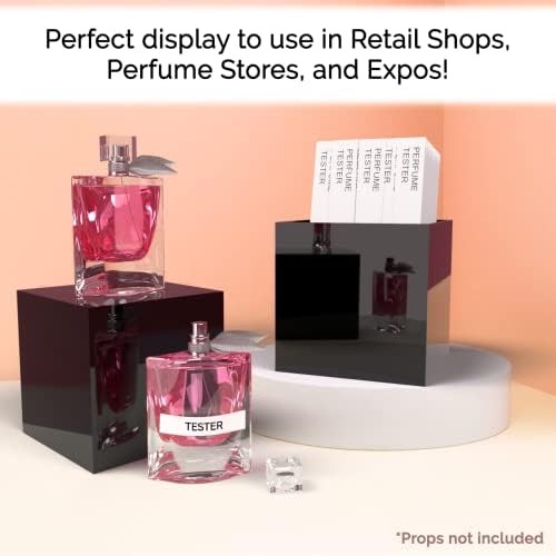 4 Pack 5 Inch Acrylic Display Riser Boxes No Lid Black Square Retail Showcase Riser