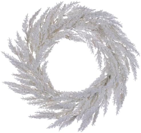 Vickerman 24 Inch White Pampas Grass Wreath