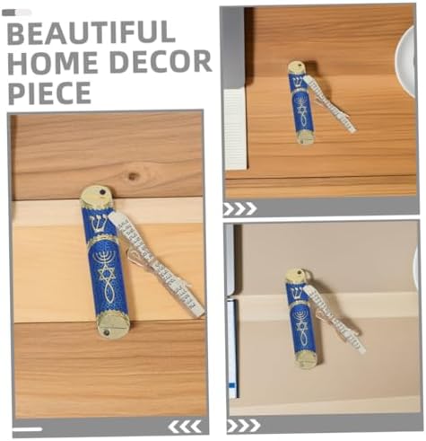 3 Sets Mezuzah Cases with Traditional Jewish Door Blessing Decor