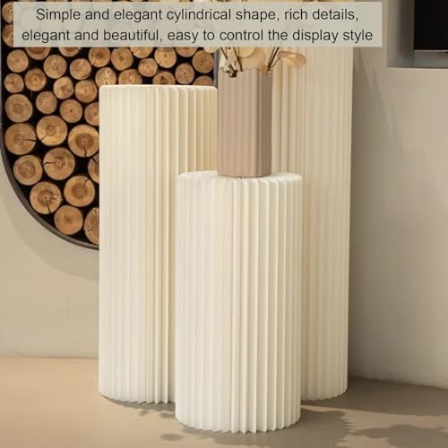 Foldable Cardboard Cylinder Display Pedestals