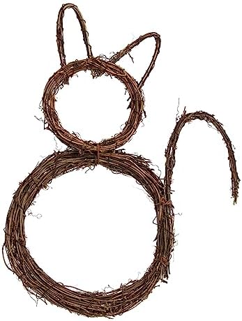 PRETYZOOM Halloween Cat Wreath Decor Door Wall Hanging Garland